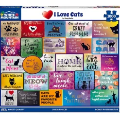 White Mountain I Love Cats Puzzle 1000pcs