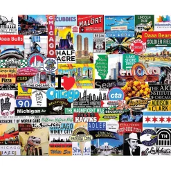 White Mountain I Love Chicago Puzzle 1000pcs