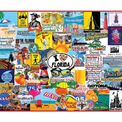 White Mountain I Love Florida Puzzle 1000pcs