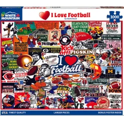 White Mountain I Love Football Puzzle 1000pcs
