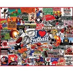 White Mountain I Love Football Puzzle 1000pcs