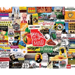 White Mountain I Love Georgia Puzzle 1000pcs