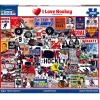 White Mountain I Love Hockey Puzzle 1000pcs