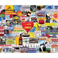 White Mountain I Love Ohio Puzzle 1000pcs