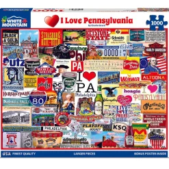 White Mountain I Love Pennsylvania Puzzle 1000pcs