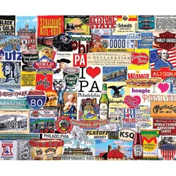 White Mountain I Love Pennsylvania Puzzle 1000pcs
