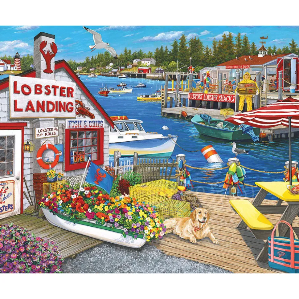 White Mountain Lobster Landing Puzzle 1000pcs