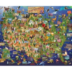 White Mountain National Parks Map Puzzle 1000pcs
