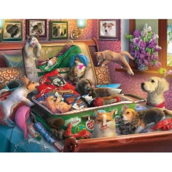 White Mountain Paws Gone Wild Puzzle 500pcs