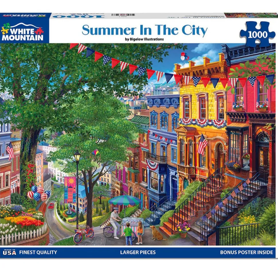 White Mountain Summer In The City Puzzle 1000pcs