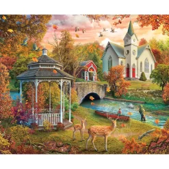 White Mountain The River Church Puzzle 1000pcs