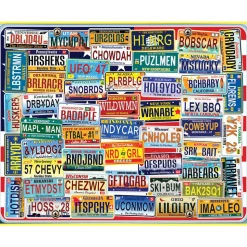 White Mountain Vanity Plates Puzzle 1000pcs