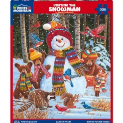 White Mountain Visiting the Snowman Puzzle 500pcs