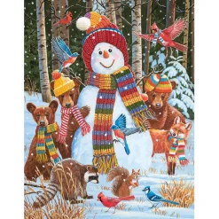 White Mountain Visiting the Snowman Puzzle 500pcs