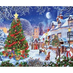 WMP Christmas White Mountain Village Christmas Tree Puzzle 1000pcs