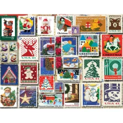 WMP Christmas White Mountain Christmas Stamps Puzzle 1000pcs