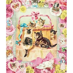 Workman Cynthia Harts Victoriana Cats: Basket Of Mischief Puzzle 1000pcs