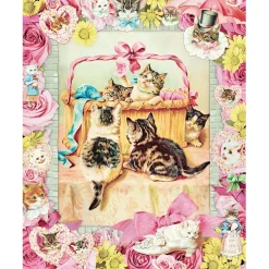 Workman Cynthia Harts Victoriana Cats: Basket Of Mischief Puzzle 1000pcs