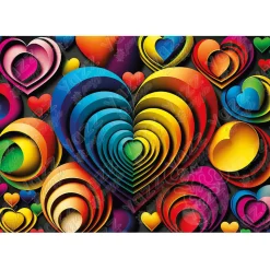 Yazz Puzzle Colorful Heart Puzzle 1000pcs